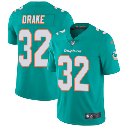 Nike Miami Dolphins #32 Kenyan Drake Aqua Green Team Color Men Stitched NFL Vapor Untouchable Limited Jersey->miami dolphins->NFL Jersey